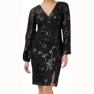 Adrianna Papell - New! Floral-Sequined Sheath Dress